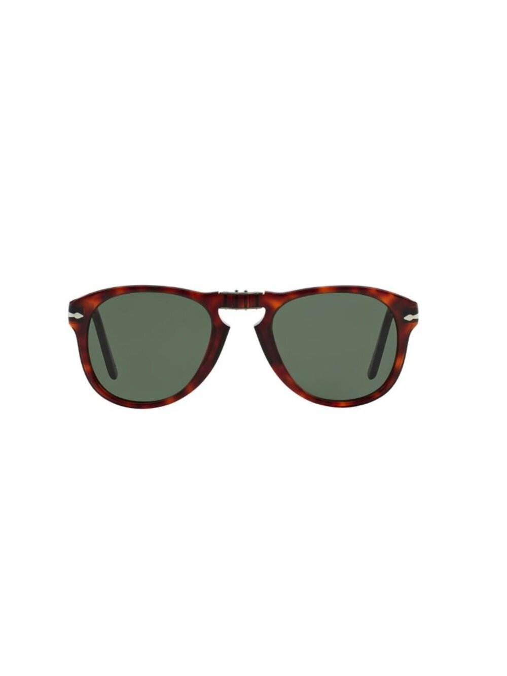 New Persol Men's Sunglasses Havana Aviator Green Lens Injected Frame PO0714 24